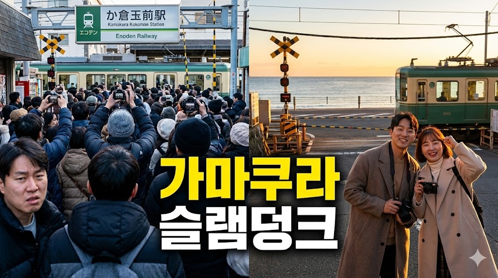 가마쿠라 슬램덩크 성지순례, 사람 없는 인생샷? 새벽에 가야만 하는 이유 (ft. 에노덴 시간표, 포토존 꿀팁)