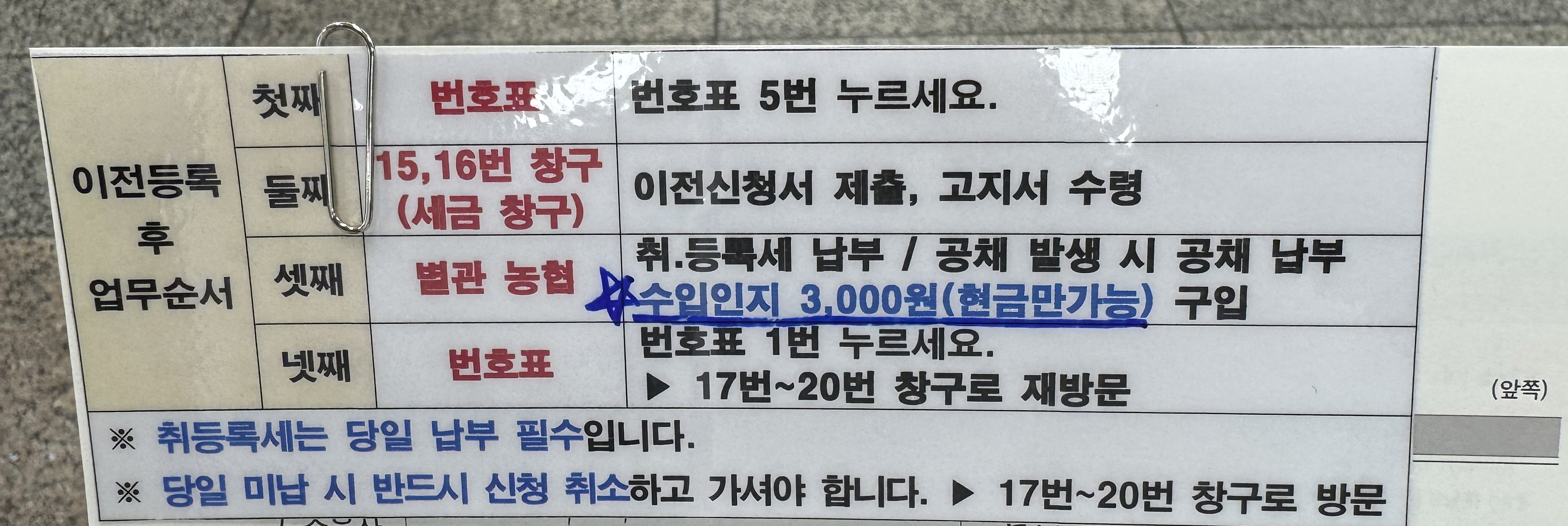 자동차 명의이전 순서