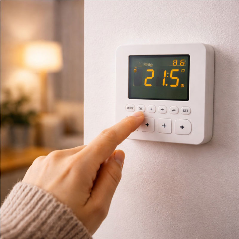 스마트폰 계산기와 관리비 고지서를 함께 보며 생활비 흐름을 점검하는 장면