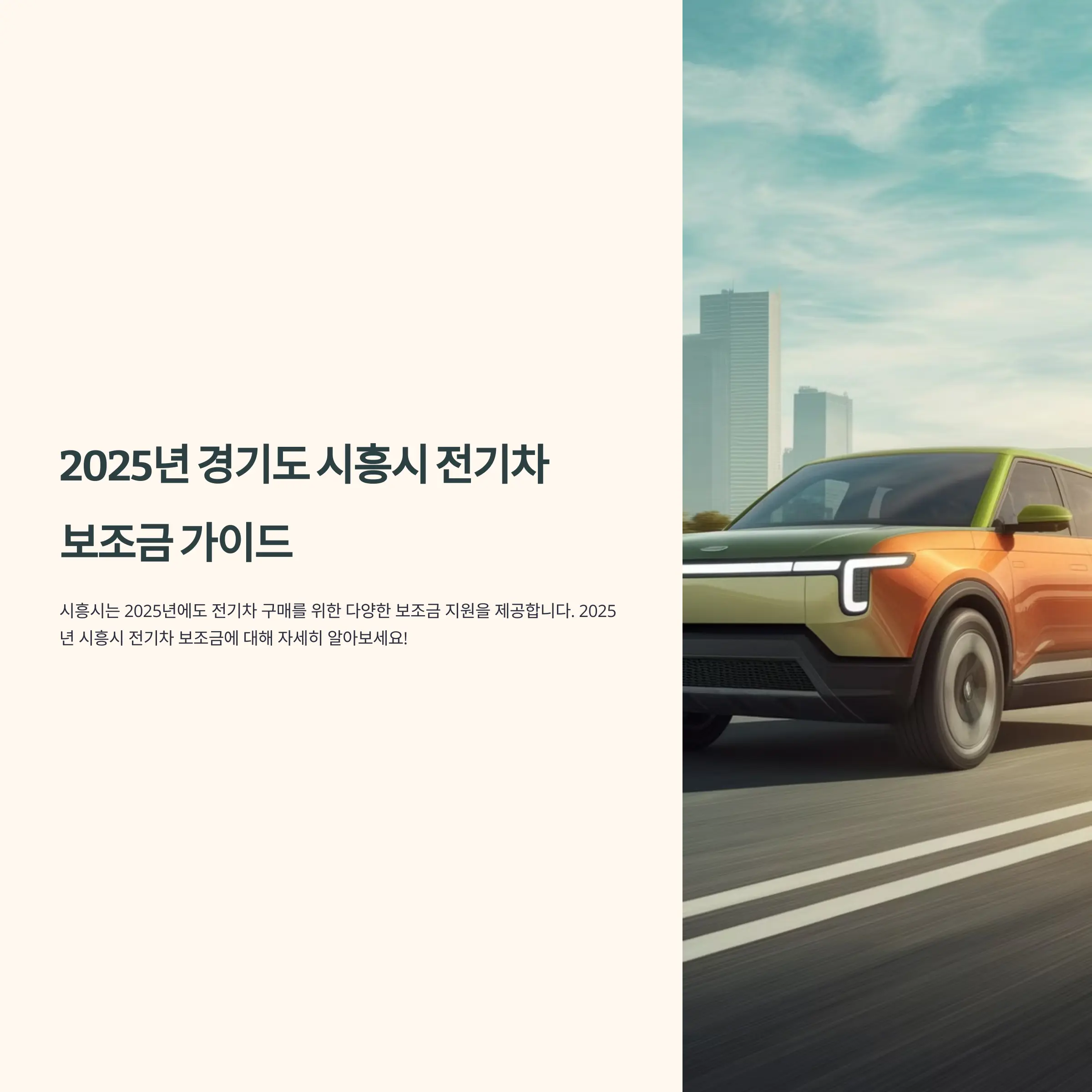 2025년 경기도 시흥시 전기차 보조금 BMW