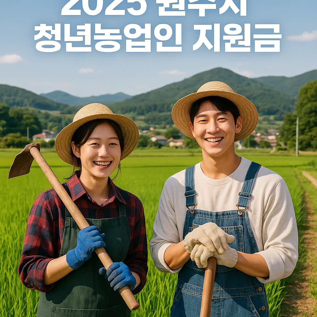 월 최대 100만 원! 강원특별자치도 원주시 청년농업인 영농정착지원 완벽 가이드