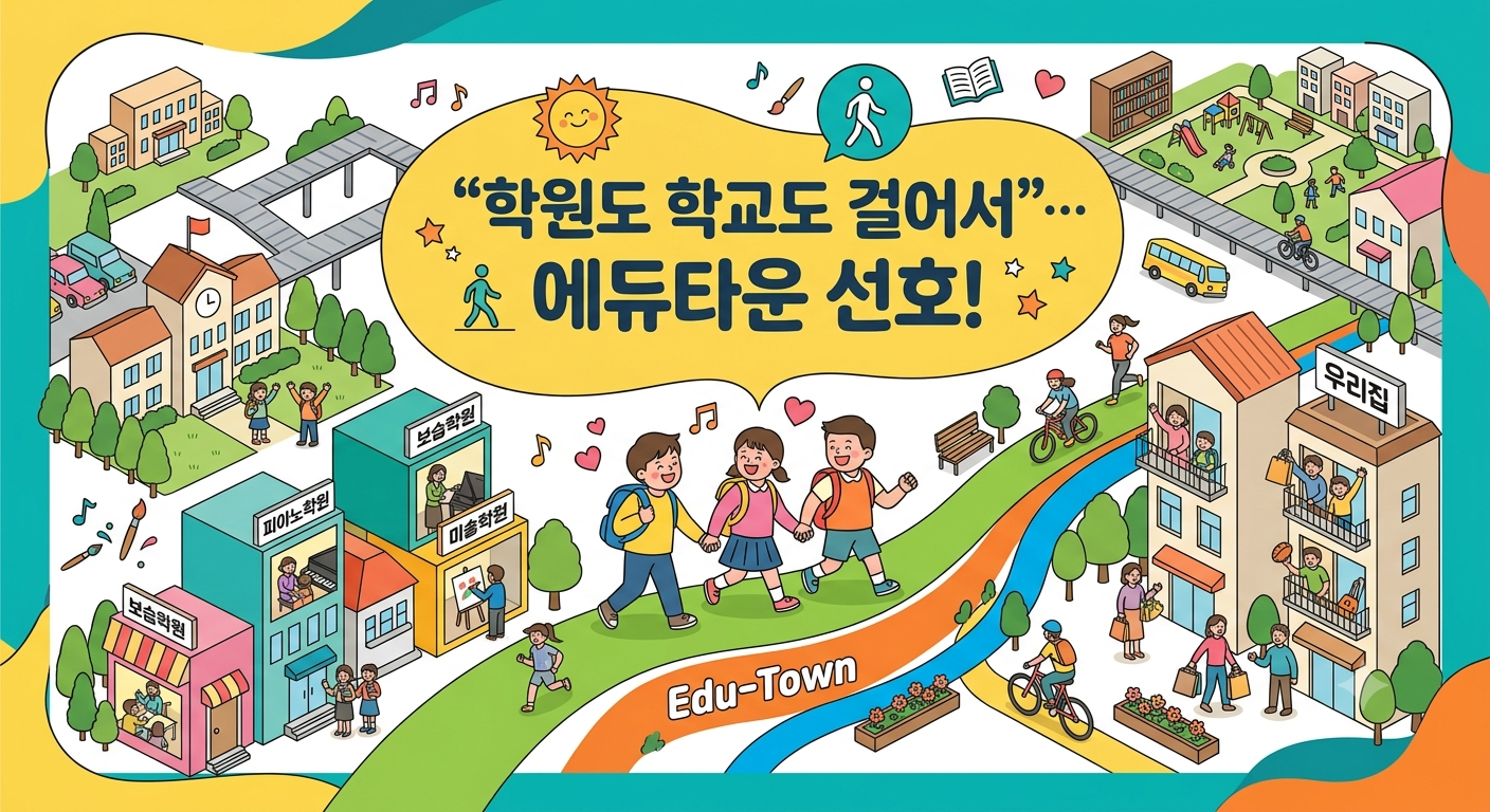 똑똑한 학부모 "학원도 학교도 걸어서"&hellip; 에듀타운 선호