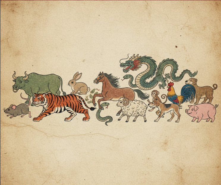 12간지 동물 순서 그림