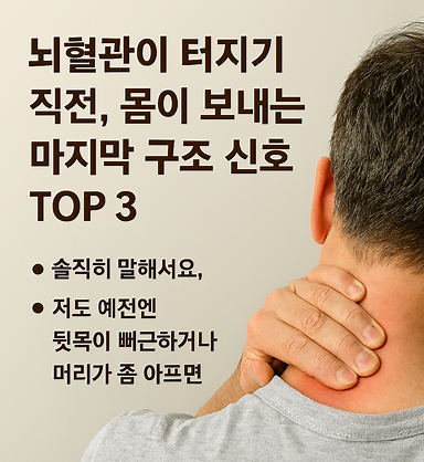 뇌혈관이 터지기 직전, 몸이 보내는 마지막 구조 신호 TOP 3