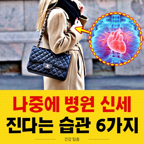 샤넬백 한쪽으로 메기 척추측만증 원인, 심장에 안좋은 습관, 팁줌