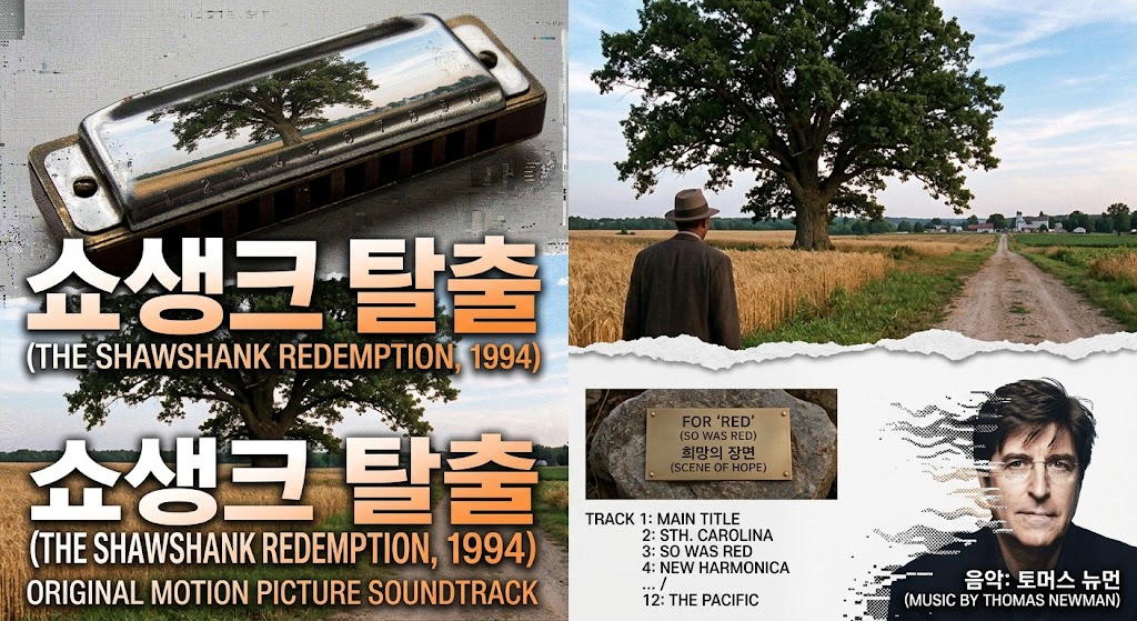 쇼생크 탈출 1994 토머스 뉴먼 하모니카 So Was Red 희망의 장면