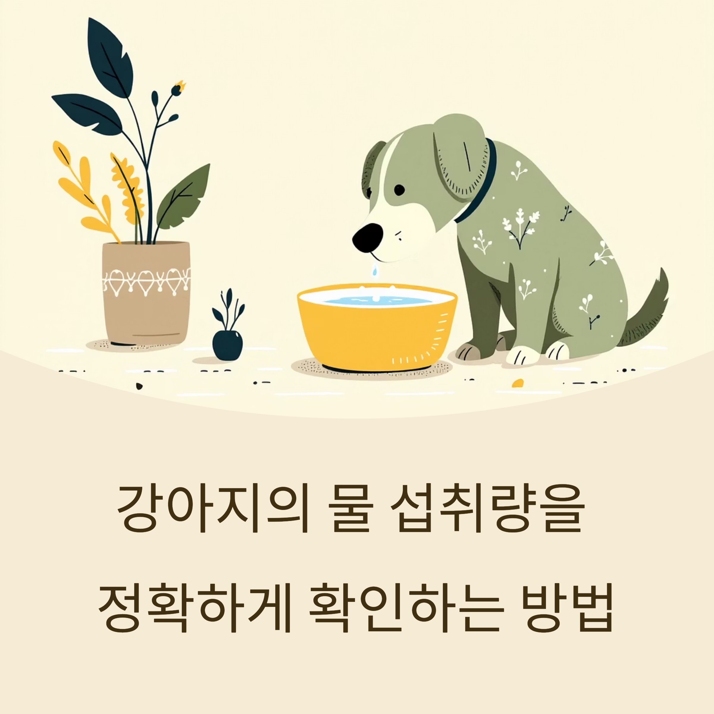 강아지의 물 섭취량을 정확하게 확인하는 방법 포스터