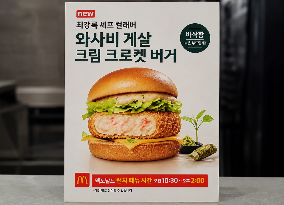 맥도날드 런치 와사비 게살 크로켓 버거, 이것만 알면 끝