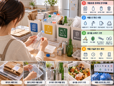 자취방 분리배출 방법과 재활용품별 배출 전 확인 사항