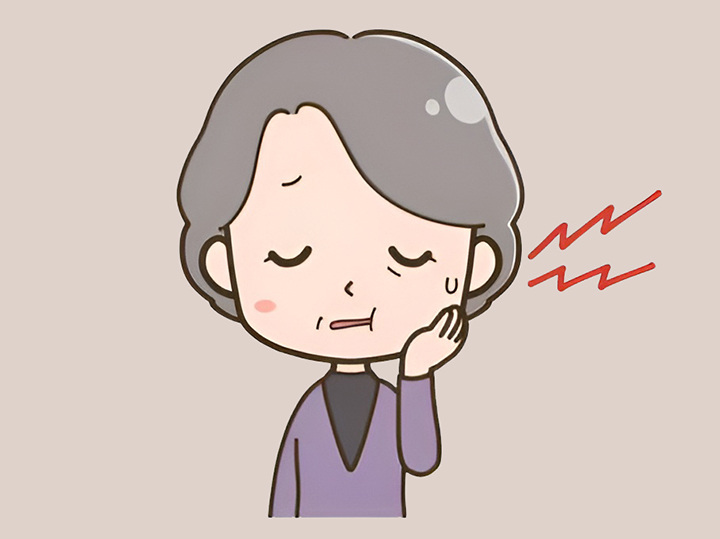 입안의-통증으로-불편한-부인