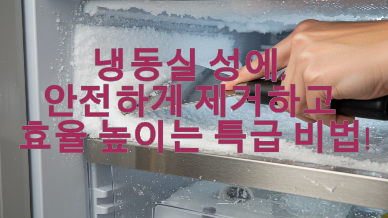 냉동실 성에, 안전하게 제거하고 효율 높이는 특급 비법!