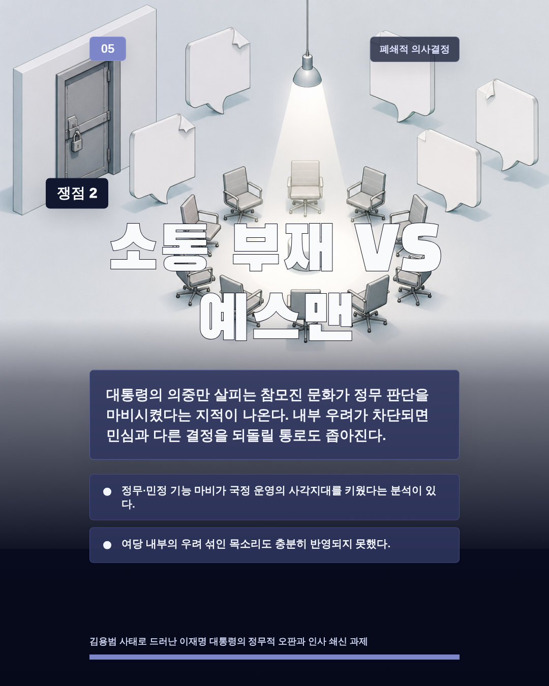 소통 부재 VS 예스맨