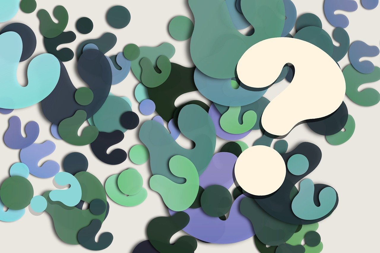 많은 물음표들 사진