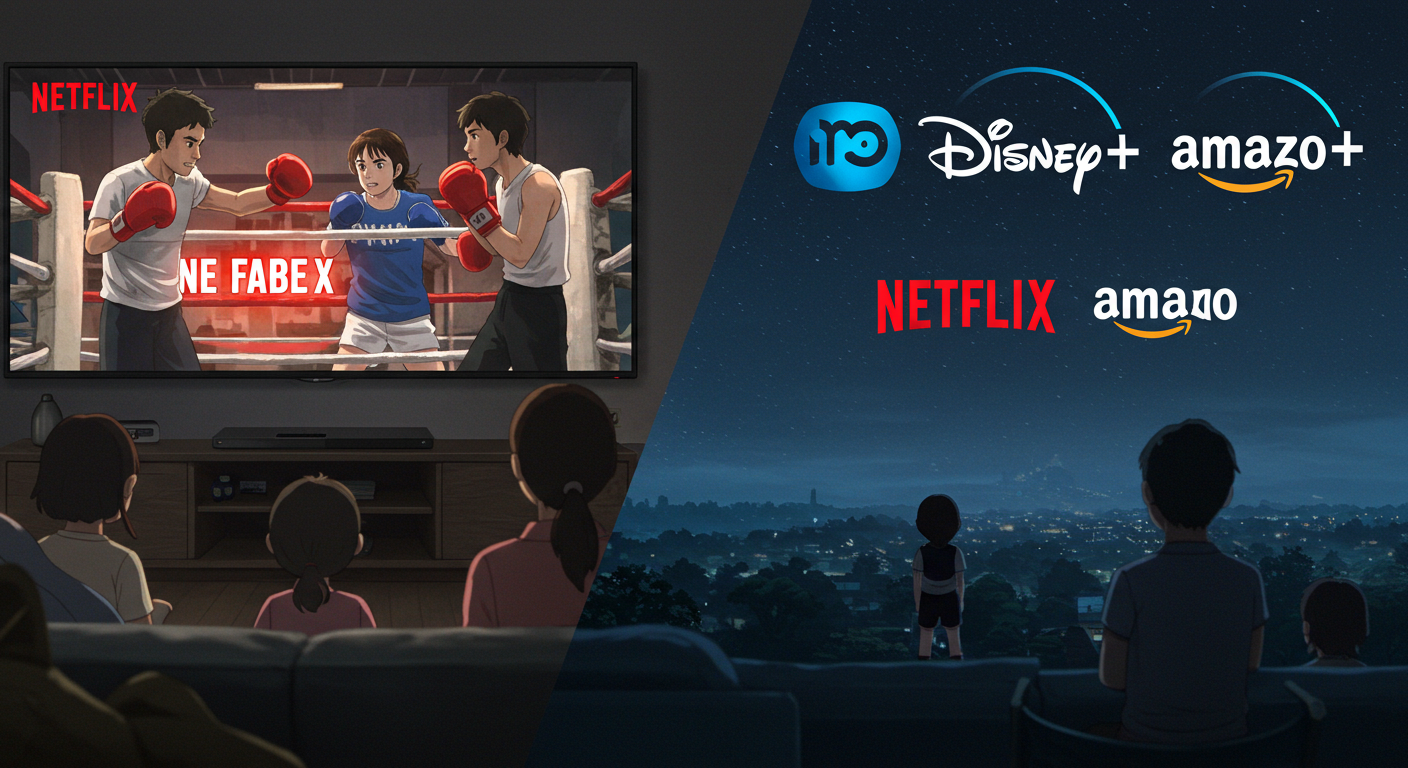 시청자 반응과 경쟁 플랫폼 구도를 보여주는 장면