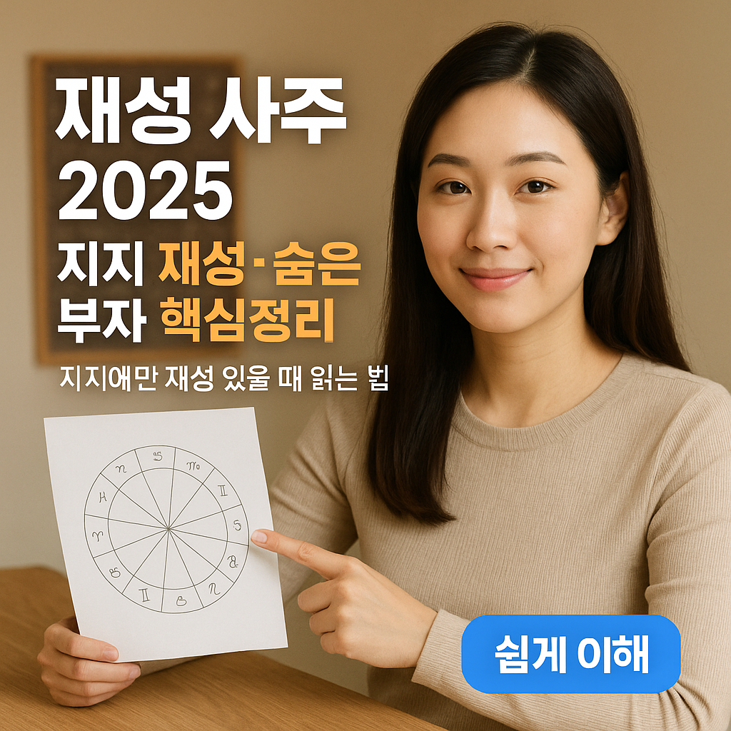 [2025 ver.] 재성 사주 ｜ 지지에만 재성 있을 때 숨은 부자 가능성 핵심정리