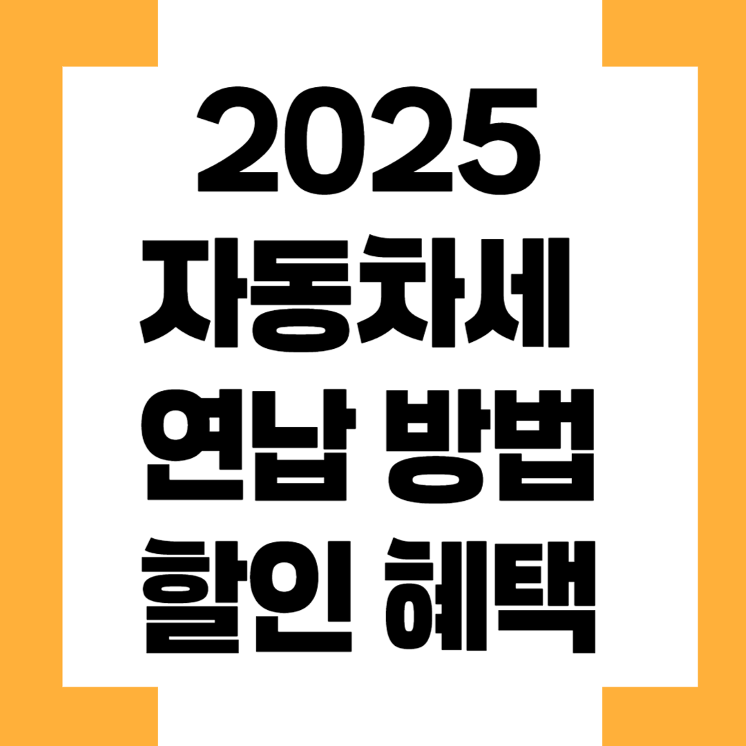 2025 자동차세 연납