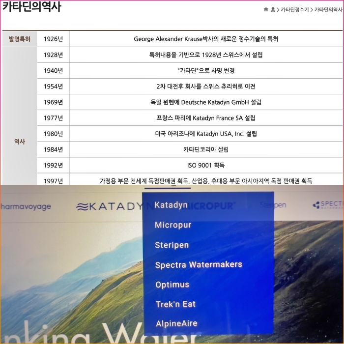카타딘 회사 역사 소개