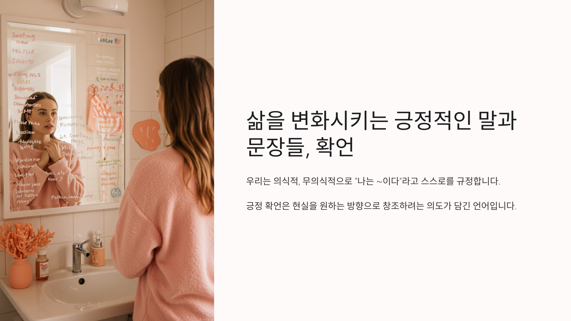 긍정적인 말 확언