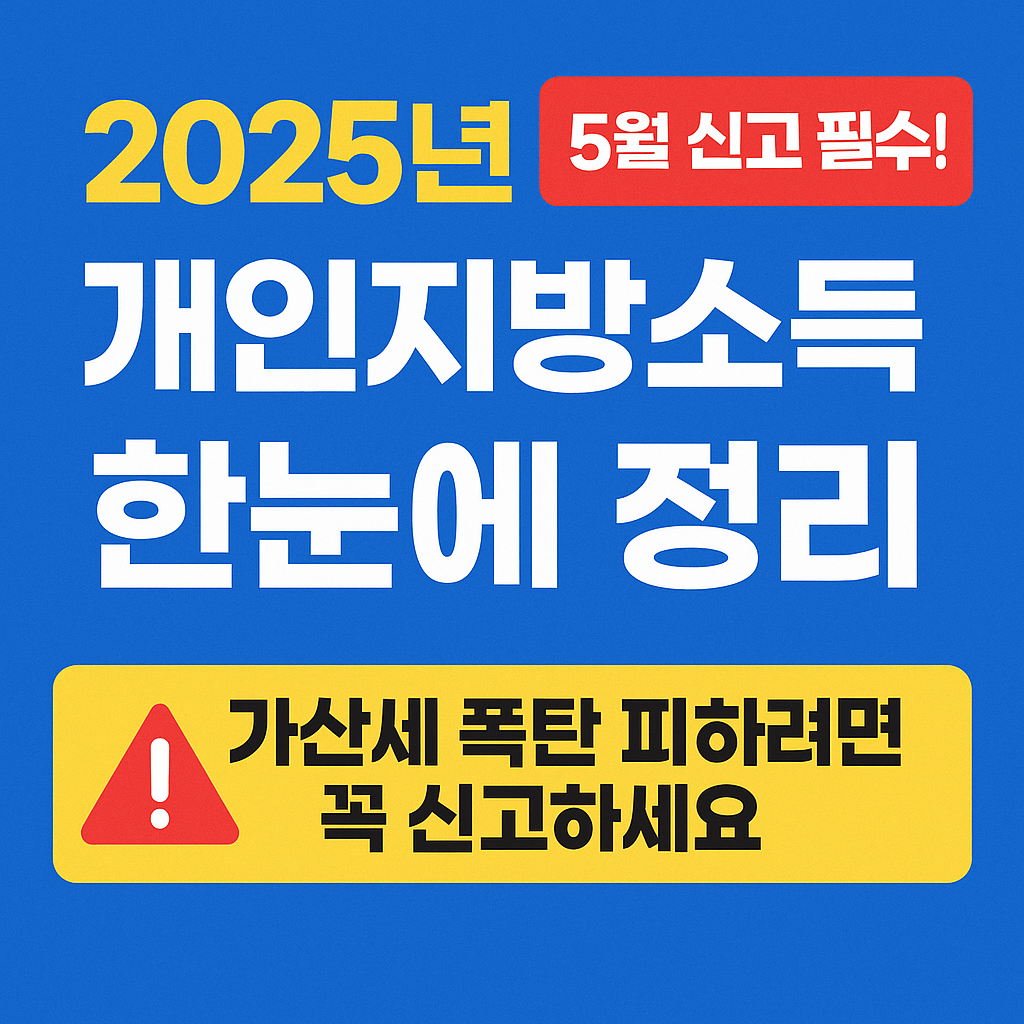 개인지방소득세 신고 총정리