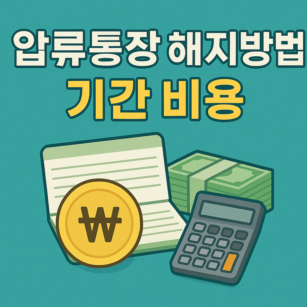 압류통장 해지방법 기간 비용