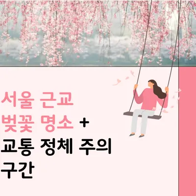 서울 근교 벚꽃 명소 + 교통 정체 주의구간