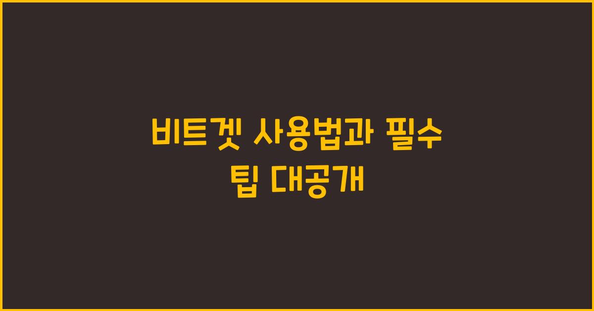 비트겟 사용법