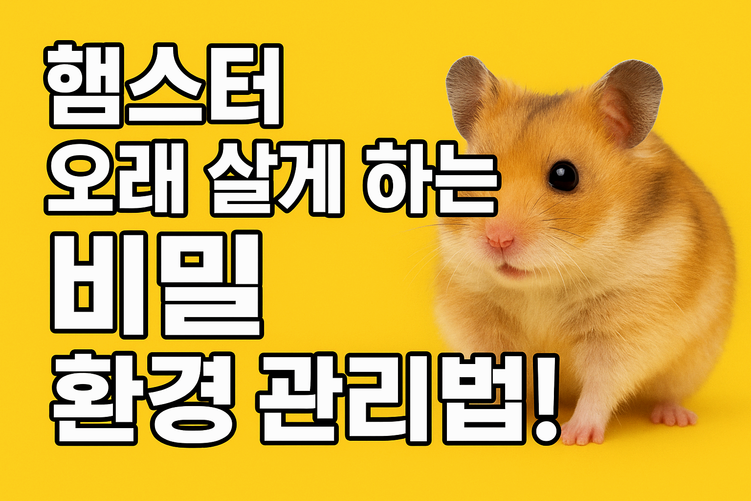 햄스터 오래 살게 하는 비밀 환경 관리법!