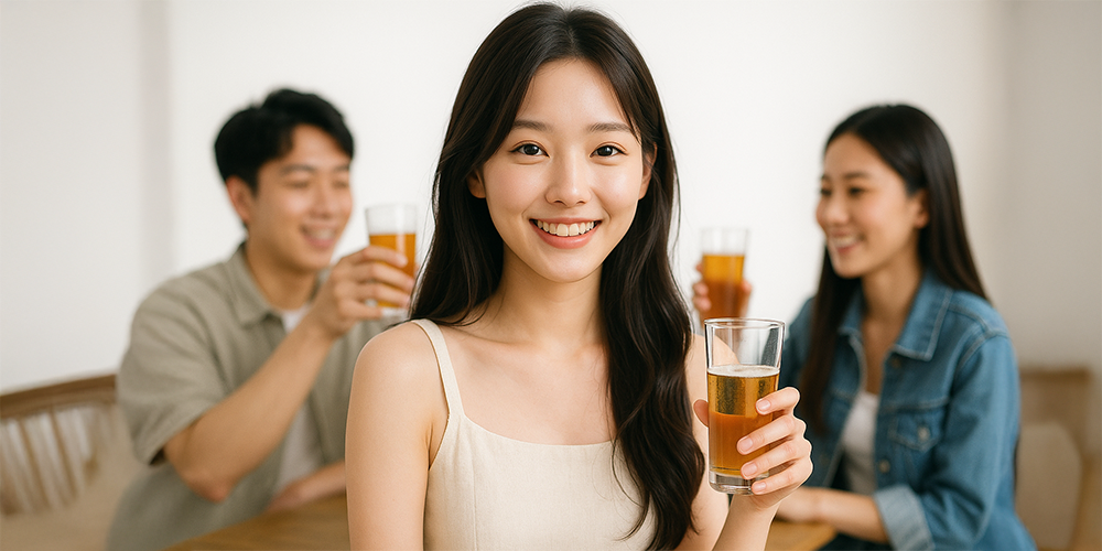 꿈속에서 술한잔 하고있는 사람