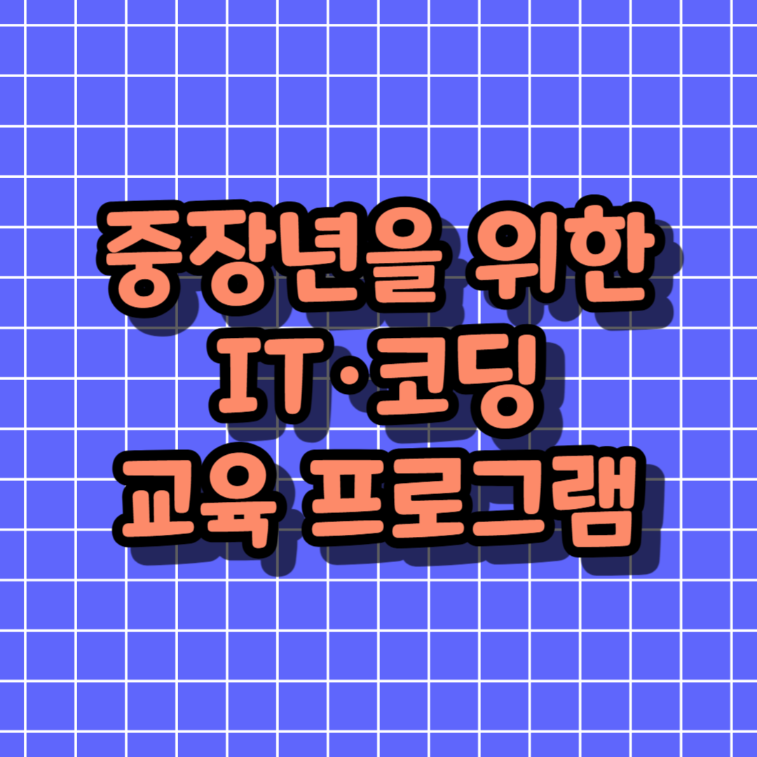 중장년을 위한 IT·코딩 교육 프로그램