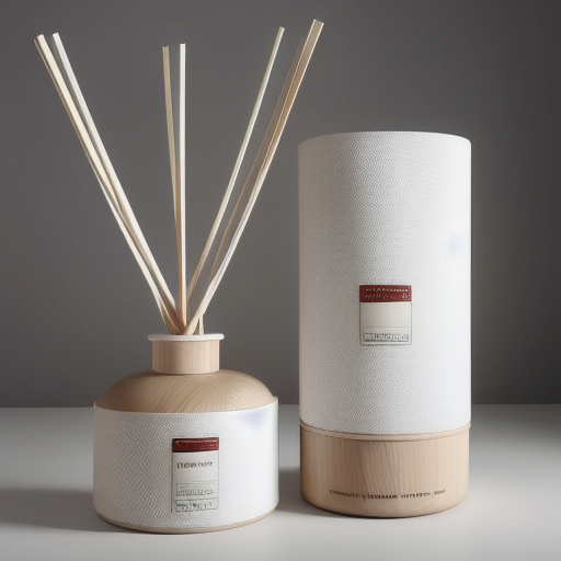 우드와 흰색 컬러의 디퓨저 이미지