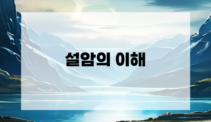 설암의 이해