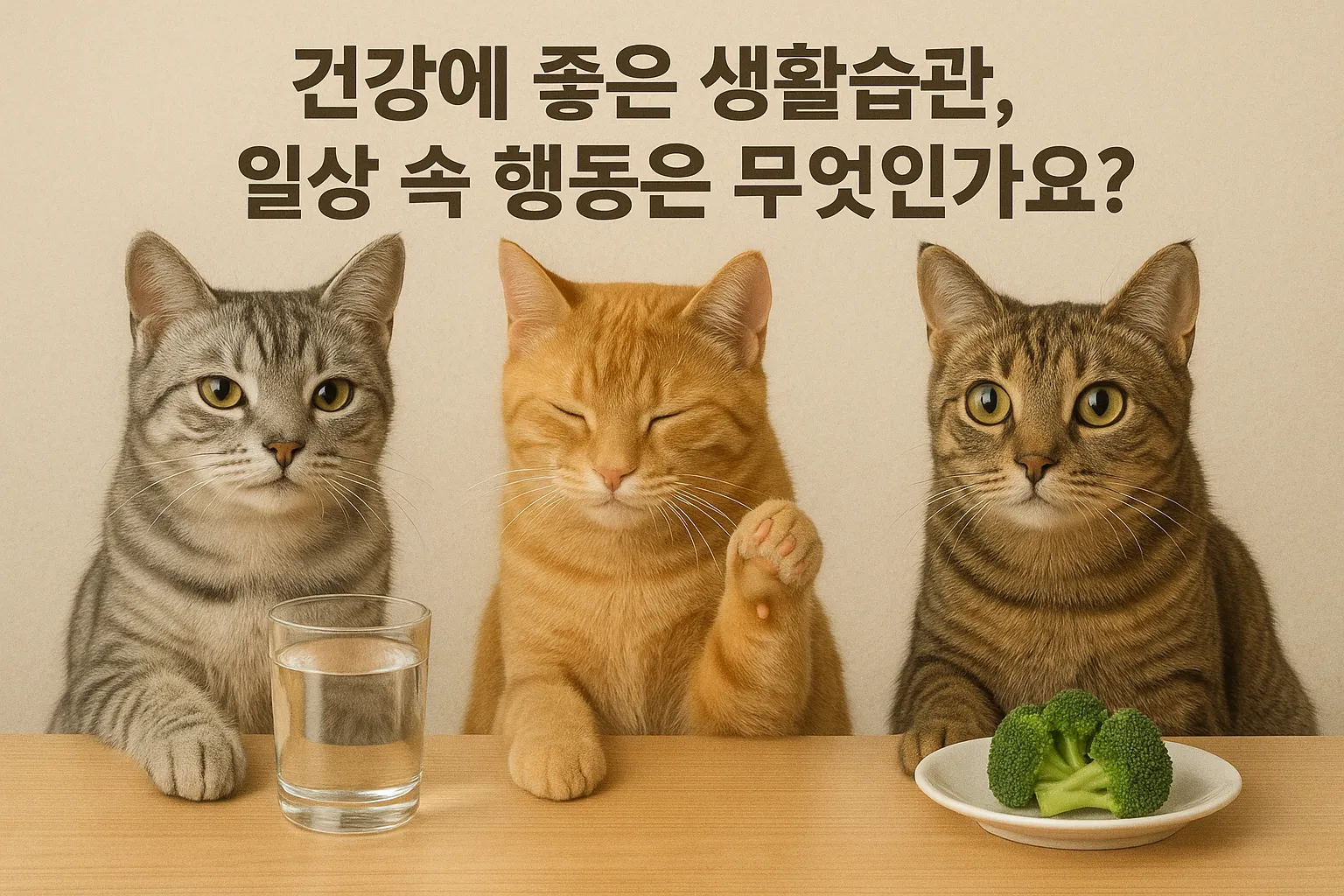 건강에 좋은 생활습관, 일상 속 행동은 무엇인가요