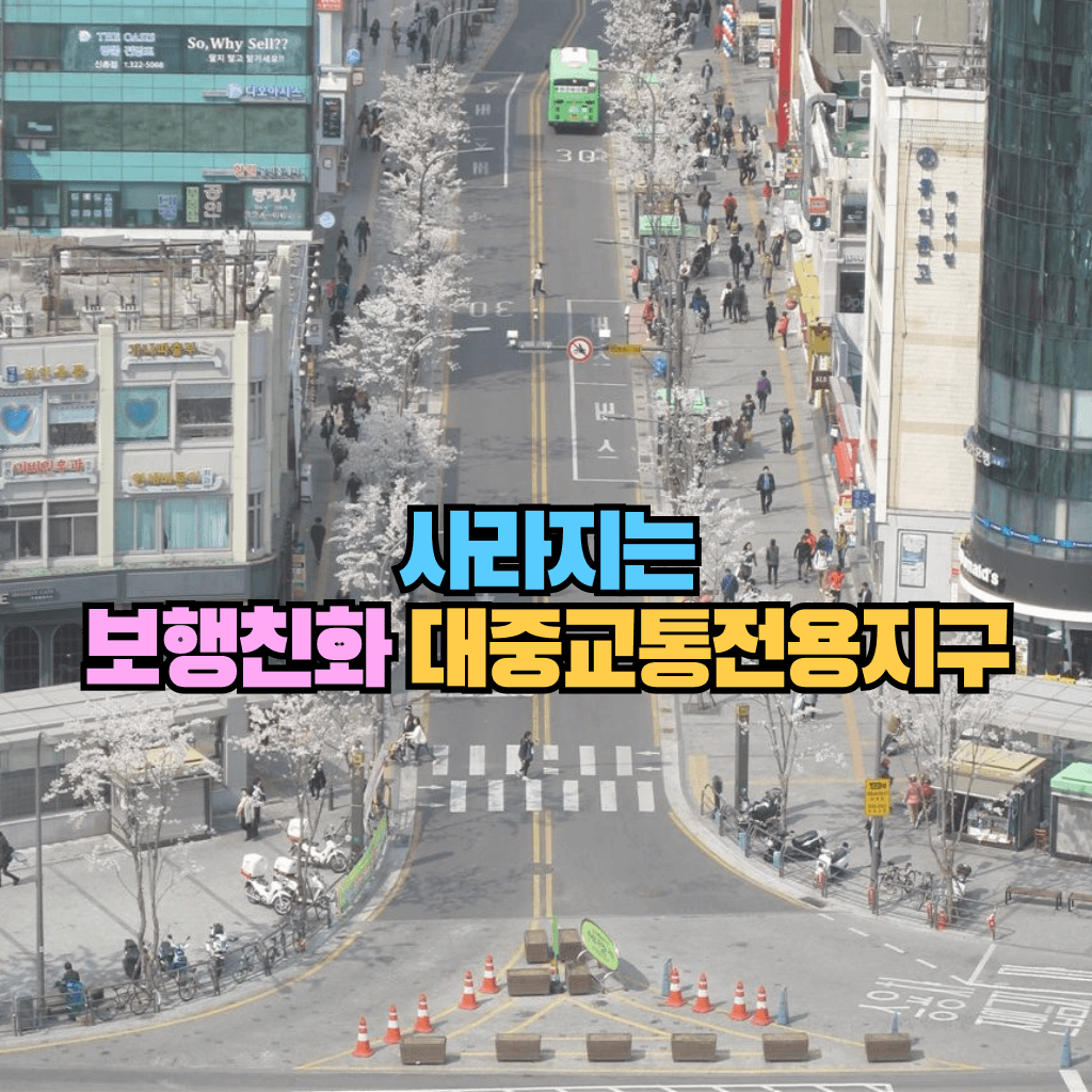 사라지는 보행친화 대중교통전용지구