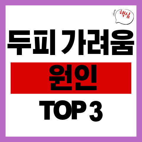 두피 가려움 원인