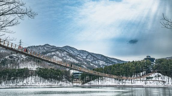 파주 여행지, 마장호수 출렁다리 겨울여행