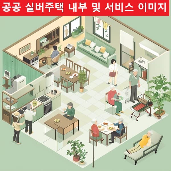 공공 실버주택의 커뮤니티 시설과 생활돌봄 서비스 이미지