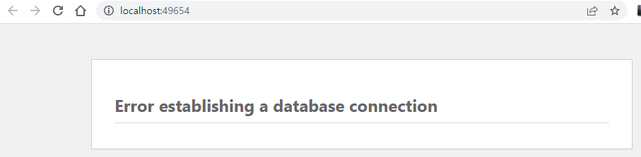 Error establishing a database connection