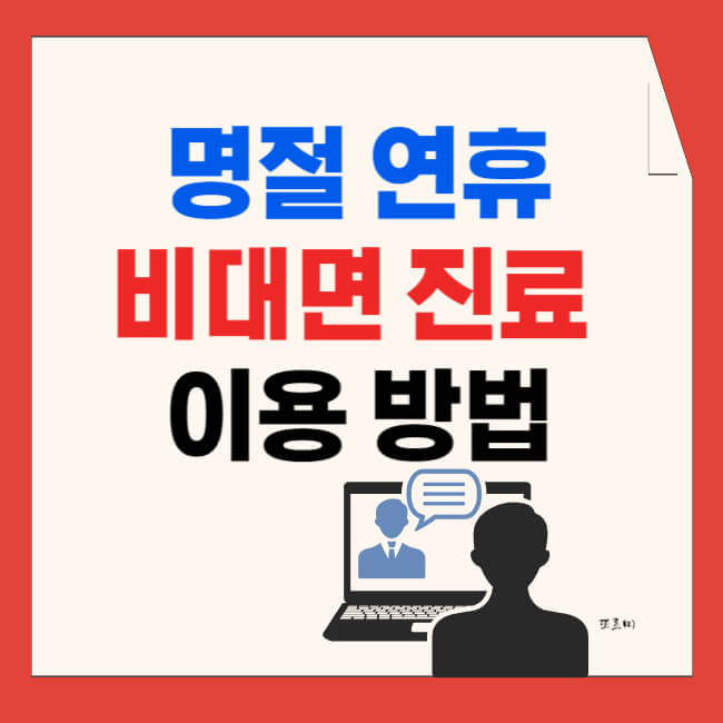 명절 연휴 비대면 진료 이용 방법