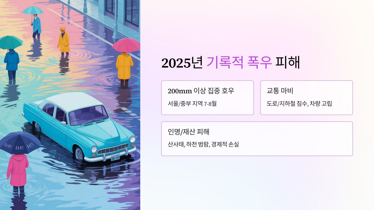 최근 2025년 폭우 피해 상황(피해 규모, 시간대)