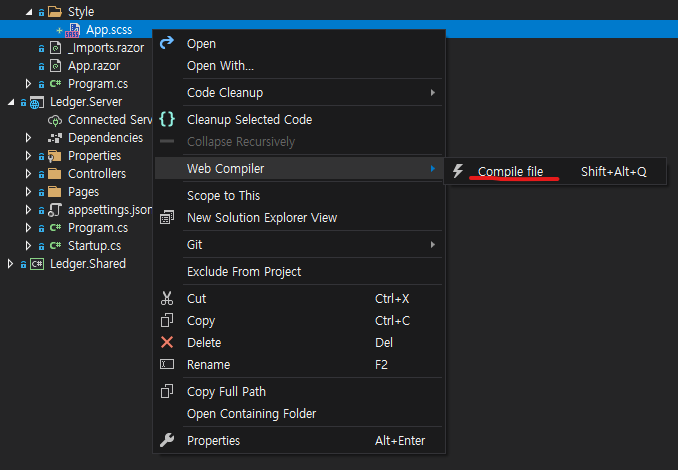 Sass 파일 컴파일