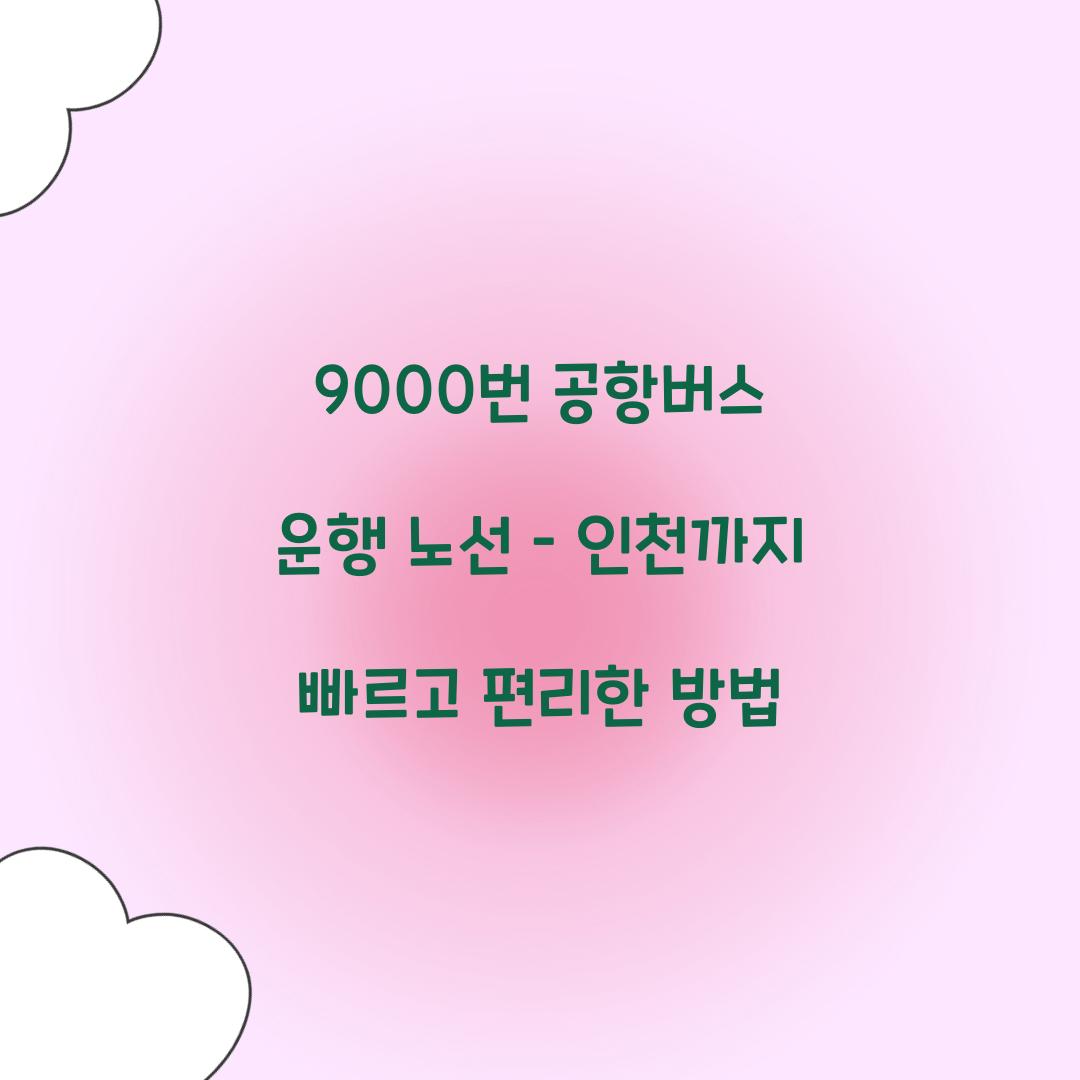 9000번 공항버스 운행 노선