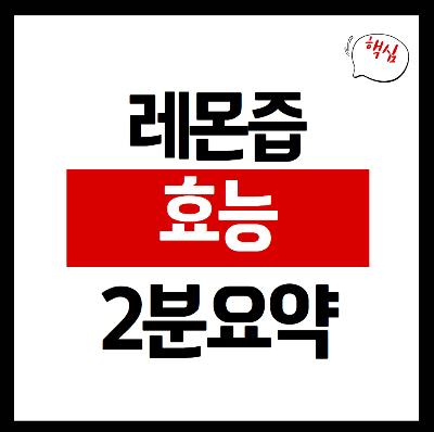 레몬즙 효능