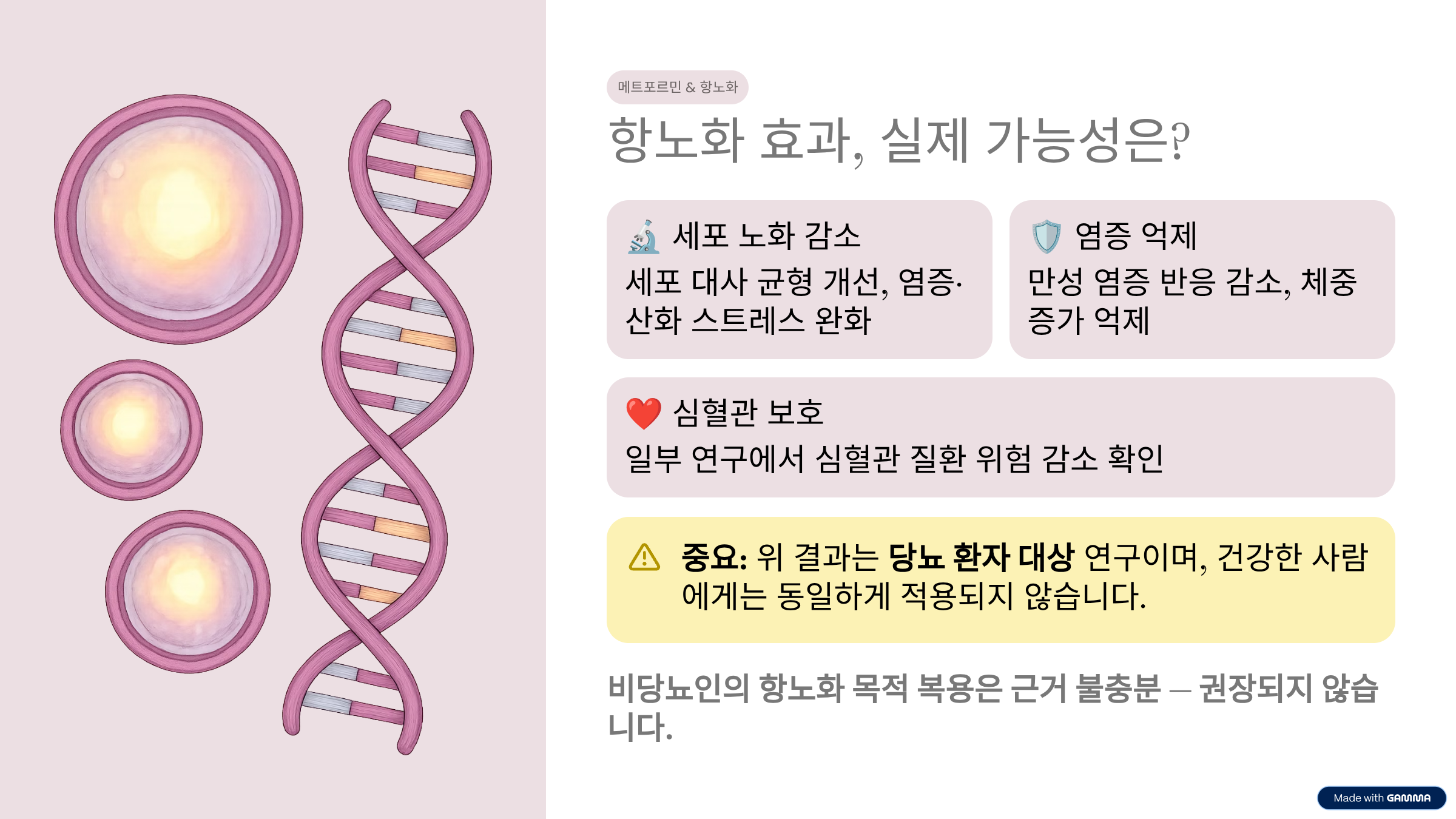 당뇨 관리와 노화 예방을 위한 생활습관