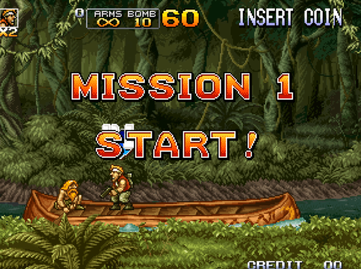 메탈슬러그5-오락실게임-시작-화면