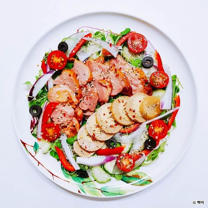 다이어트-레시피-맛있는-식단-훈제오리-샐러드