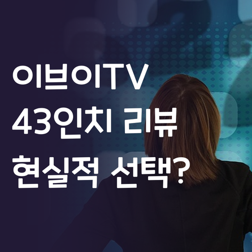 이브이 43인치 구글TV 현실적인 선..