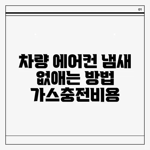 차량 에어컨 냄새 없애는 방법 가스충전비용