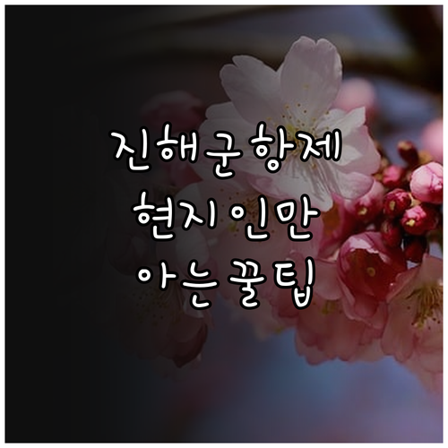 3월 창원 진해 여행지 추천과 군항제..