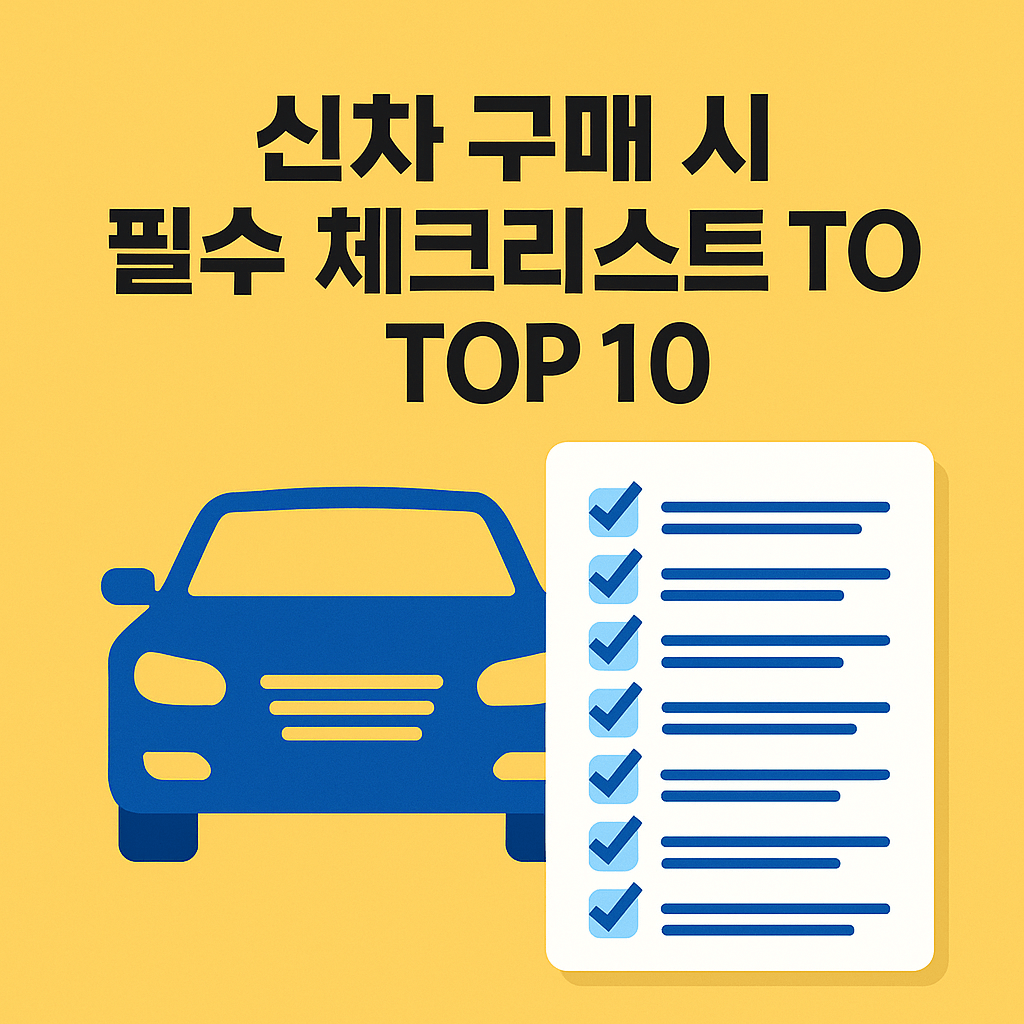 신차 구매 전 반드시 확인! 필수 체크리스트 TOP10