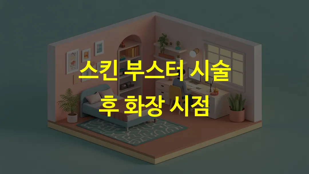 스킨 부스터 시술 후 화장 시점